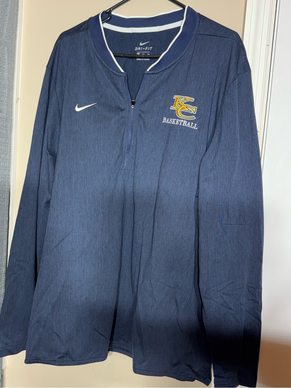 Nike Navy and Gold KS Basketball Quarter‑Zip Pullover